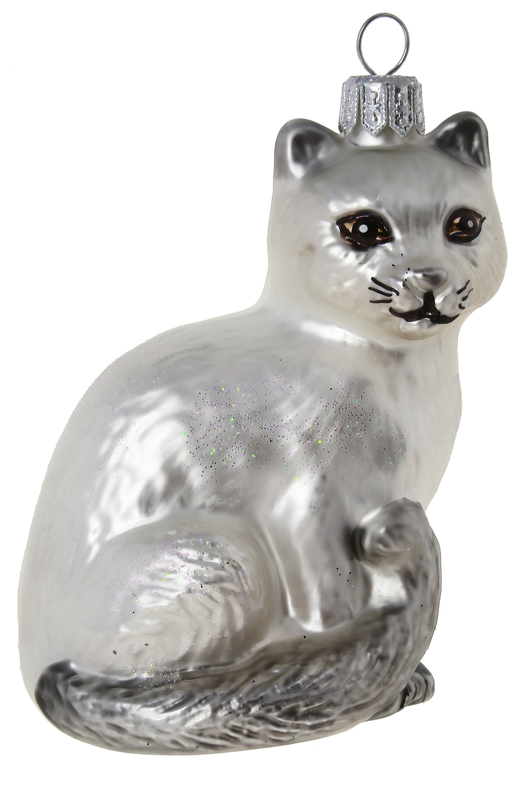 Weihnachtsbaumschmuck aus Glas – Katze