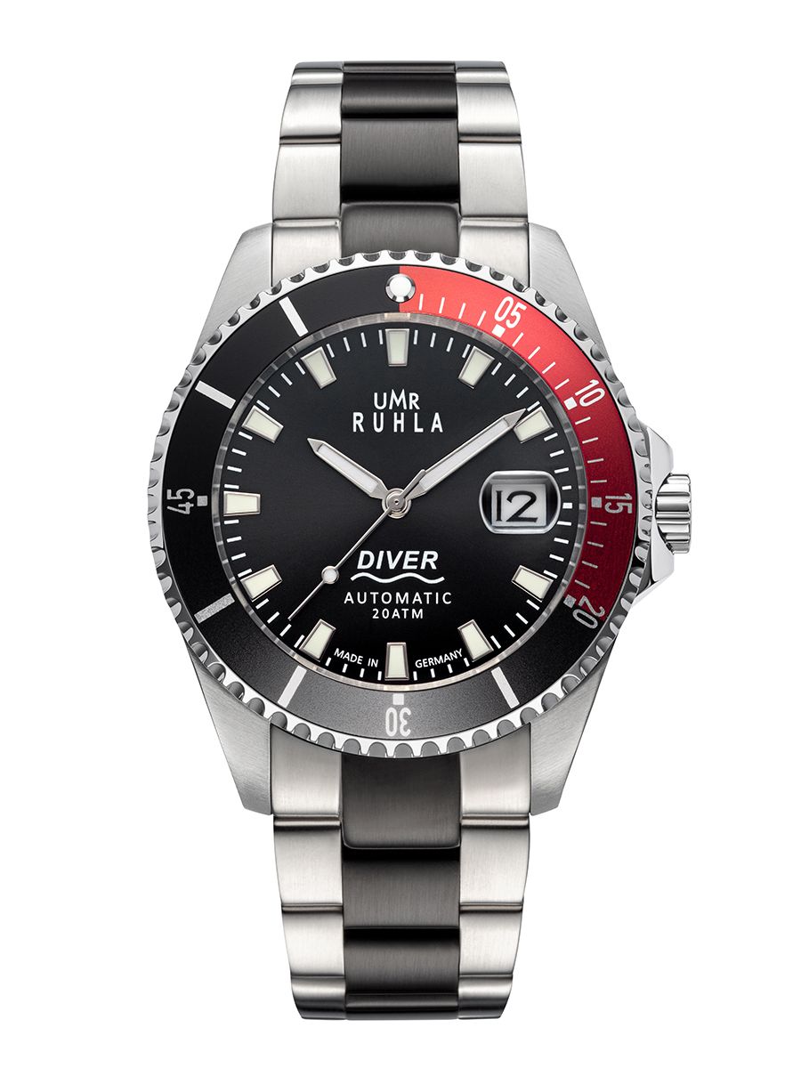 Armbanduhr Automatic schwarz rot – Diving Watch
