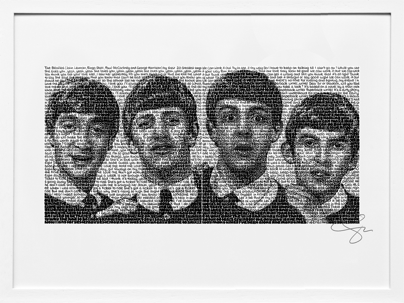 Bild Wortmalerei SAXA Edition – The Beatles