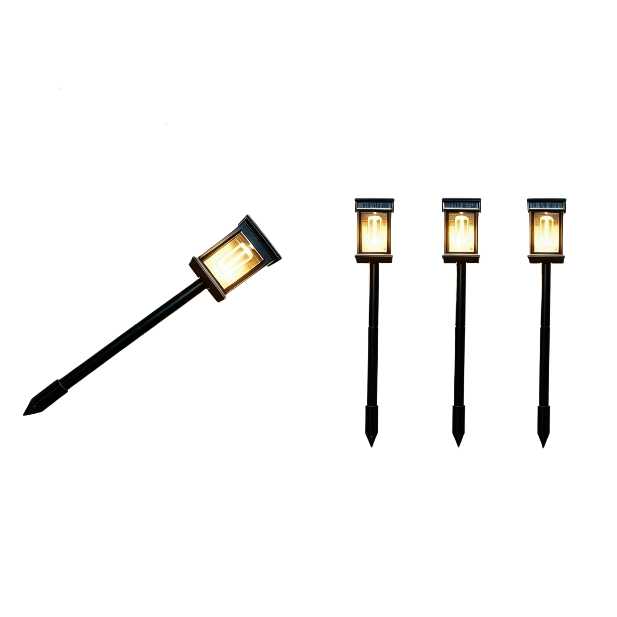 Solar-Filament-Gartenleuchten 4er-Set – DEULE