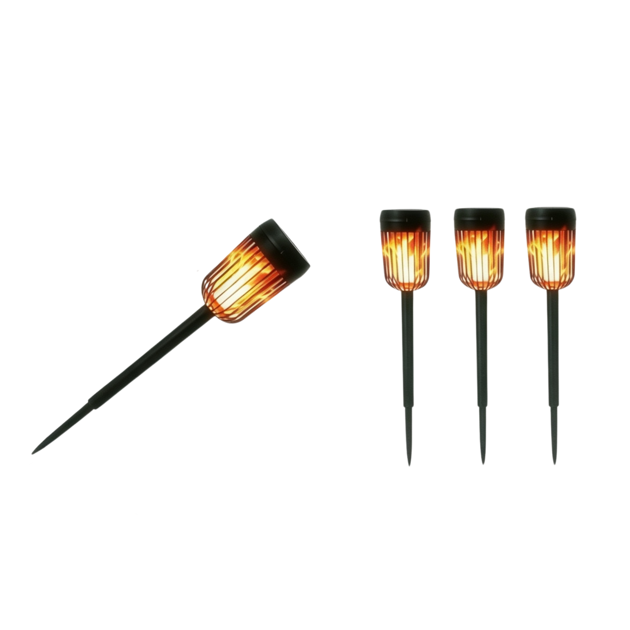 Solar-Fackelleuchten 6er-Set Vogelkäfig-Design – DEULE