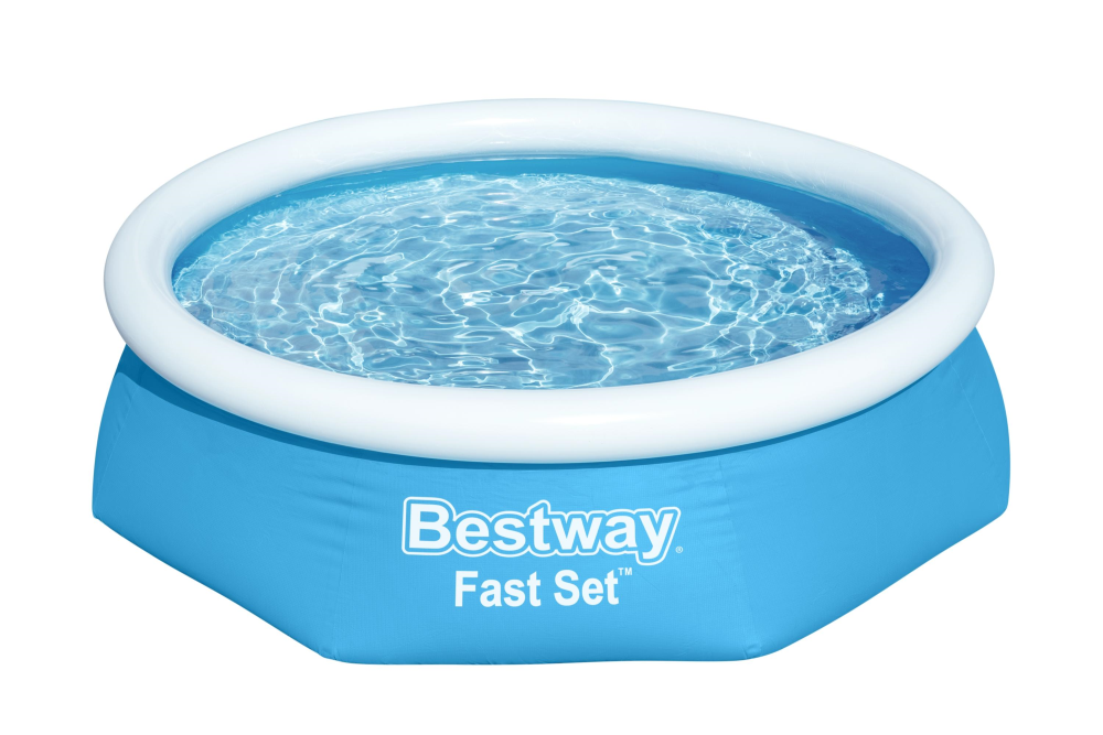Pool aufblasbar rund blau 