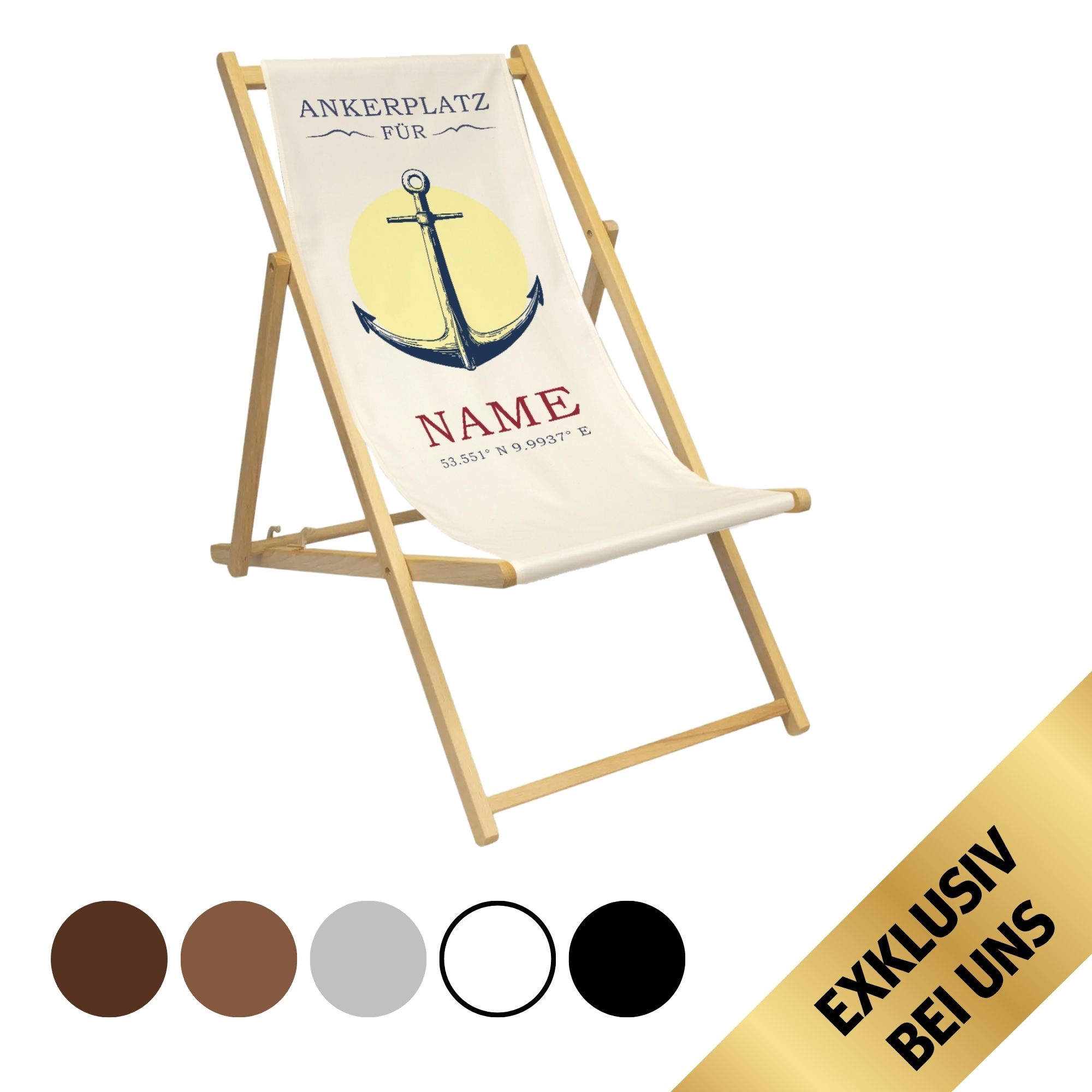 Liegestuhl | personalisierbar - Anker