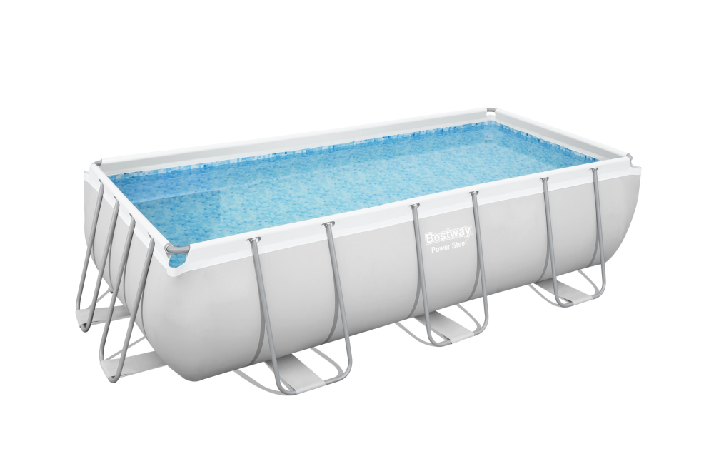 Stahlrahmen-Pool eckig – Power Steel Komplett-Set