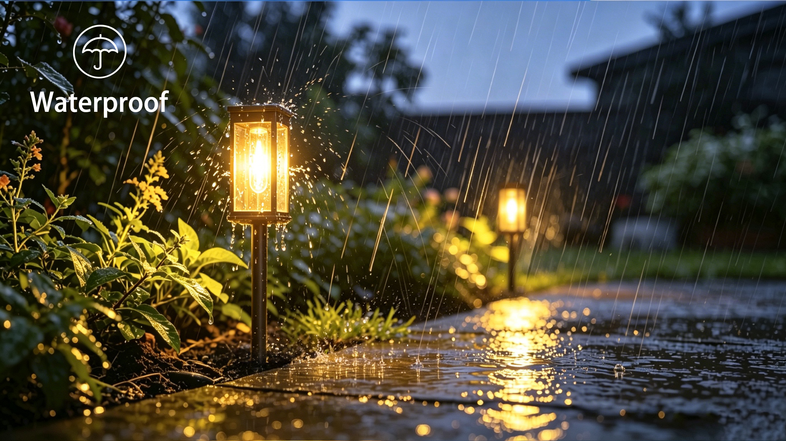 Solar-Filament-Gartenleuchten 4er-Set – DEULE