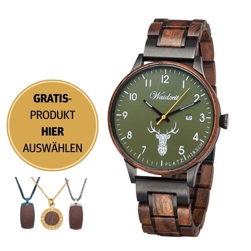 Armbanduhr | Hubertus – moosgrün