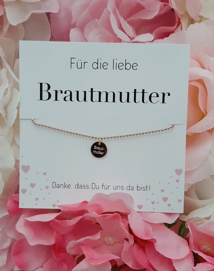 Armband Brautmutter silber - personalisierbar