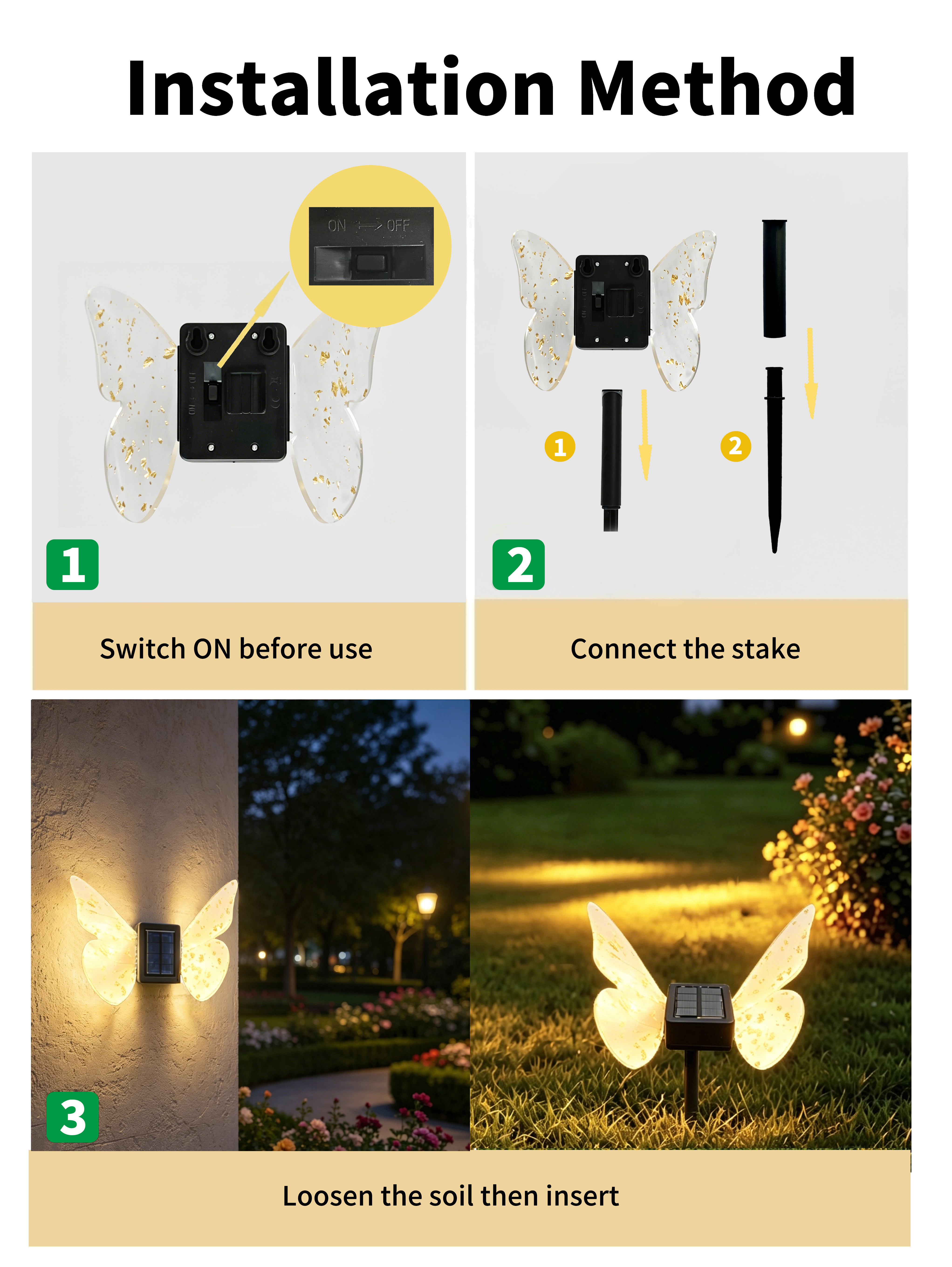 Solar-Gartenleuchten 2er-Set – DEULE