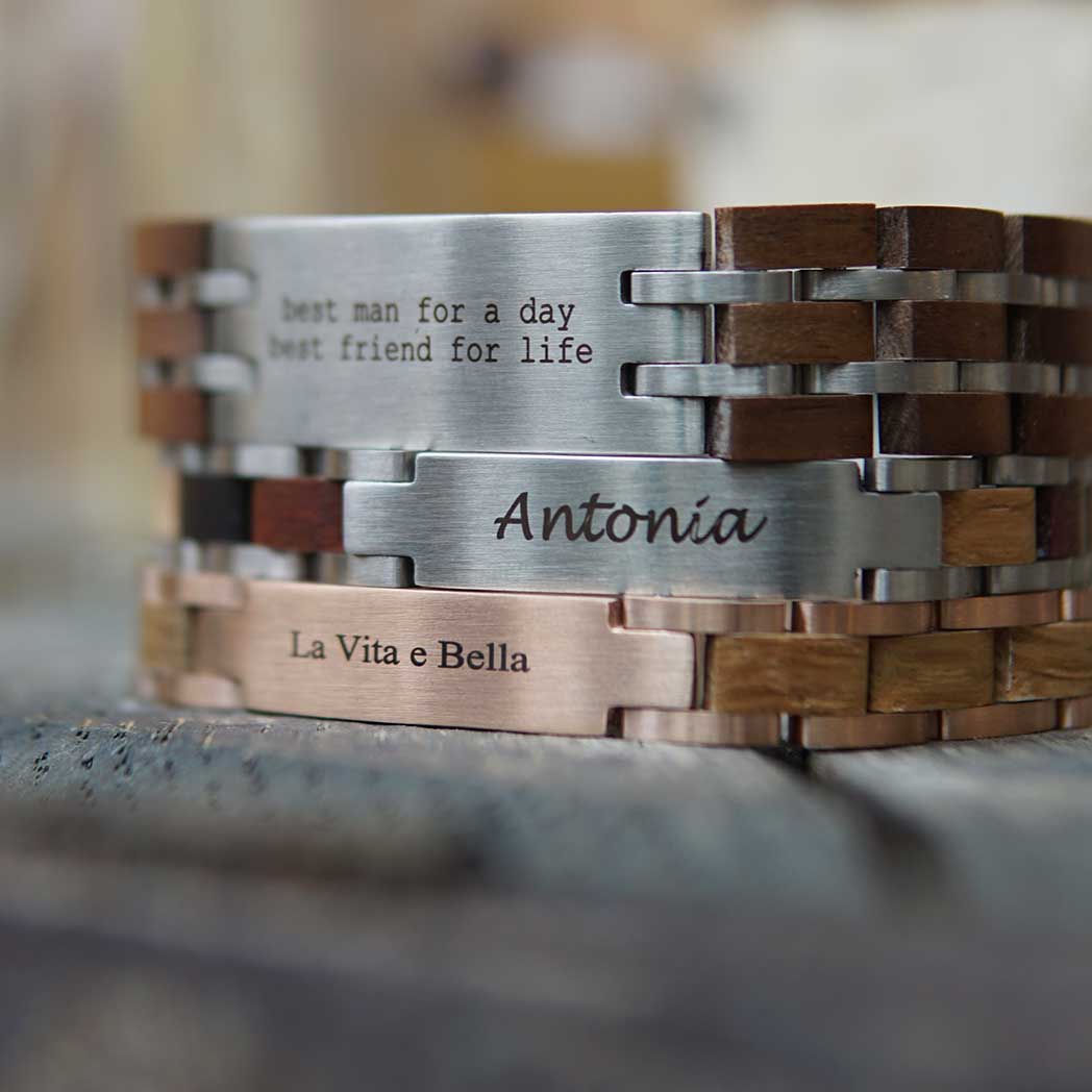 Armband | unisex aus Holz | Premium Walnuss