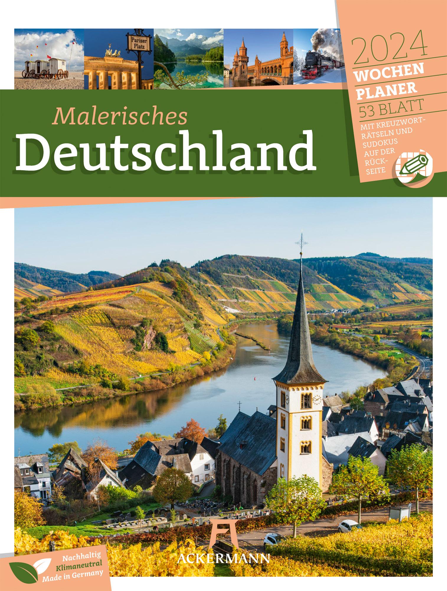 Malerisches Deutschland - Wochenplaner Kalender 2024 Maße (B/H): 25 x 33 cm