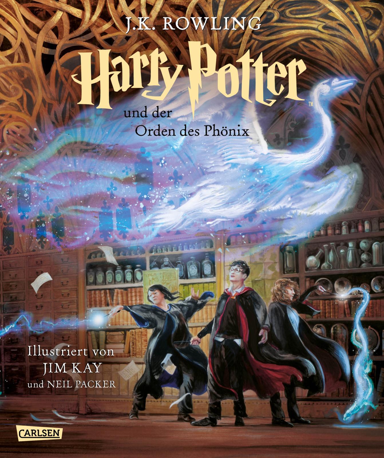 Harry Potter und der Orden des Phönix (farbig illustrierte Schmuckausgabe) (Harry Potter 5) Vierfarbig illustrierte Ausgabe mit großformatigen Bildern und Lesebändchen - der Kinderbuch-Klassiker zum Vorlesen