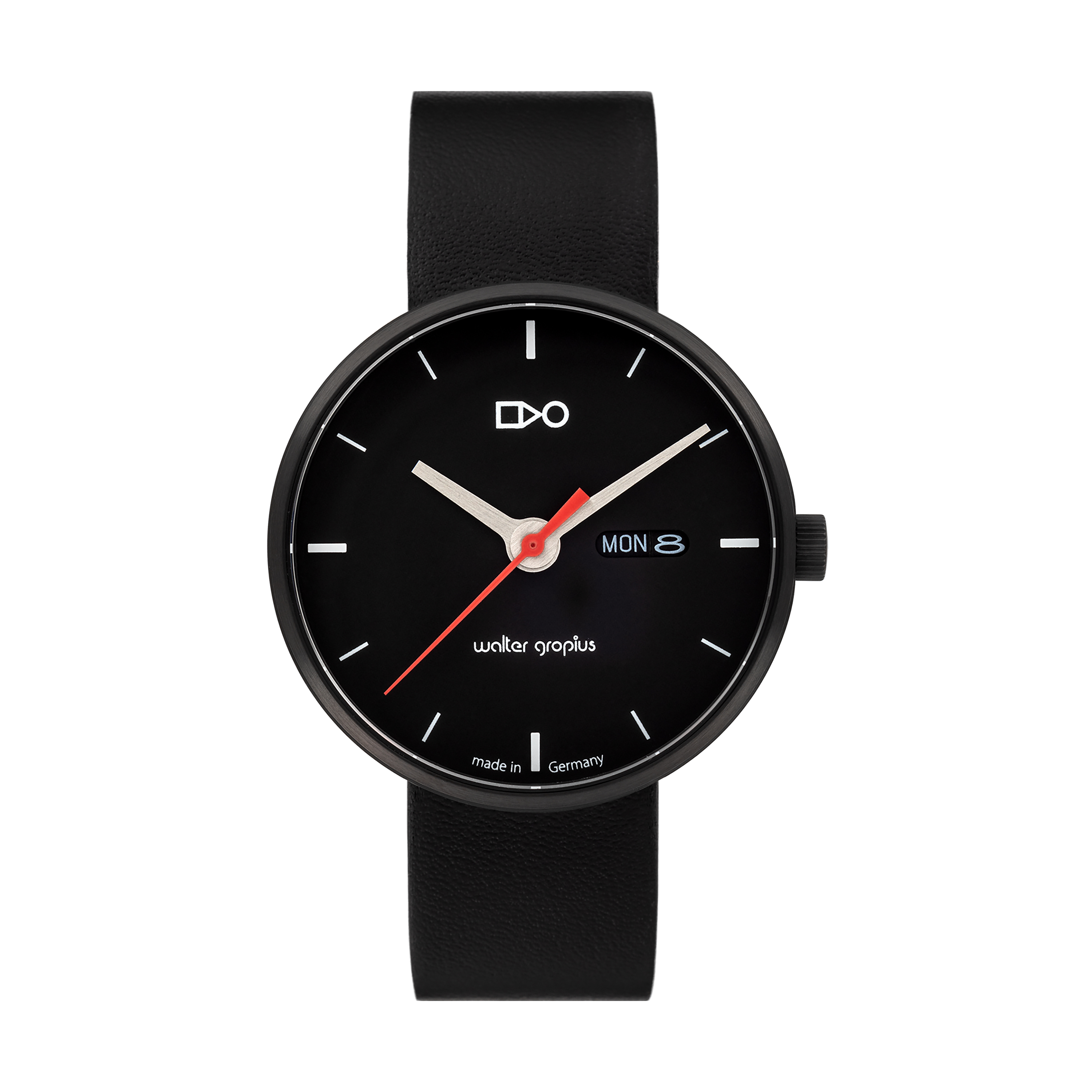 Armbanduhr Walter Gropius Lederband – Simplex schwarz