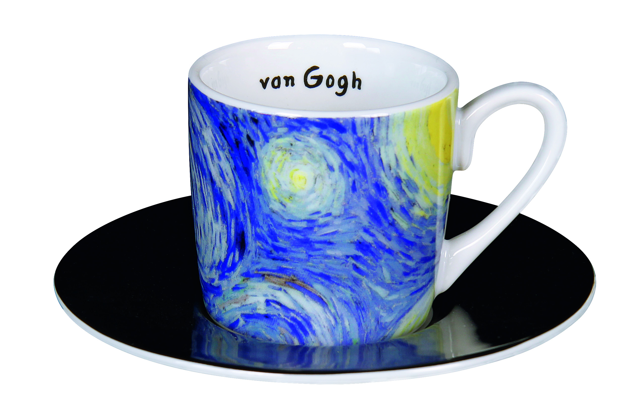 Espressotassen mit Künstlermotiven im 4er-Set - Vincent van Gogh