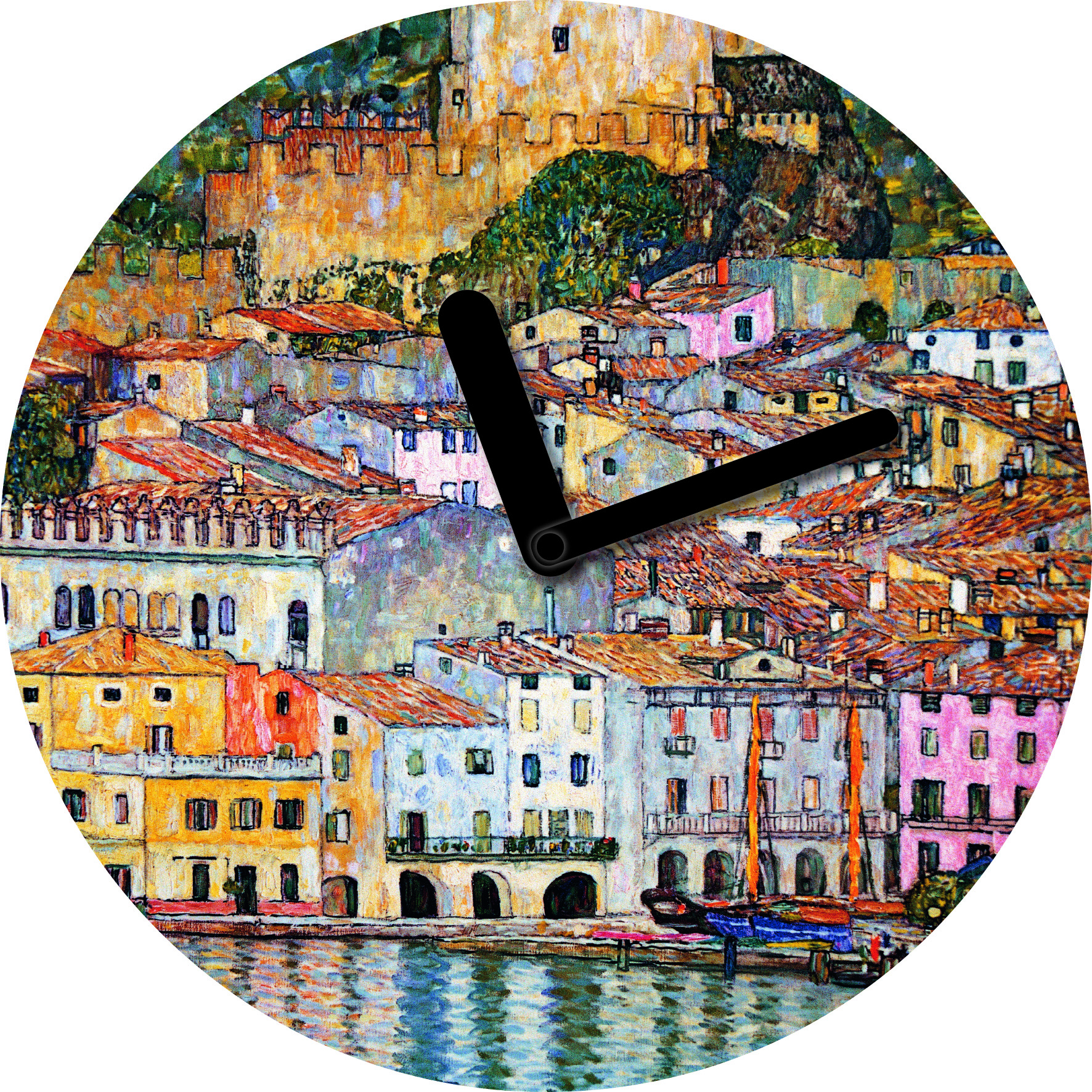 Wanduhr "Malcesine am Gardasee" – Gustav Klimt