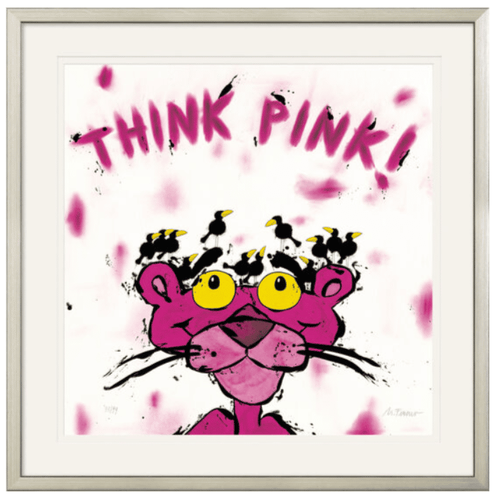 Gemälde "Think Pink!" Michael Ferner, gerahmt
