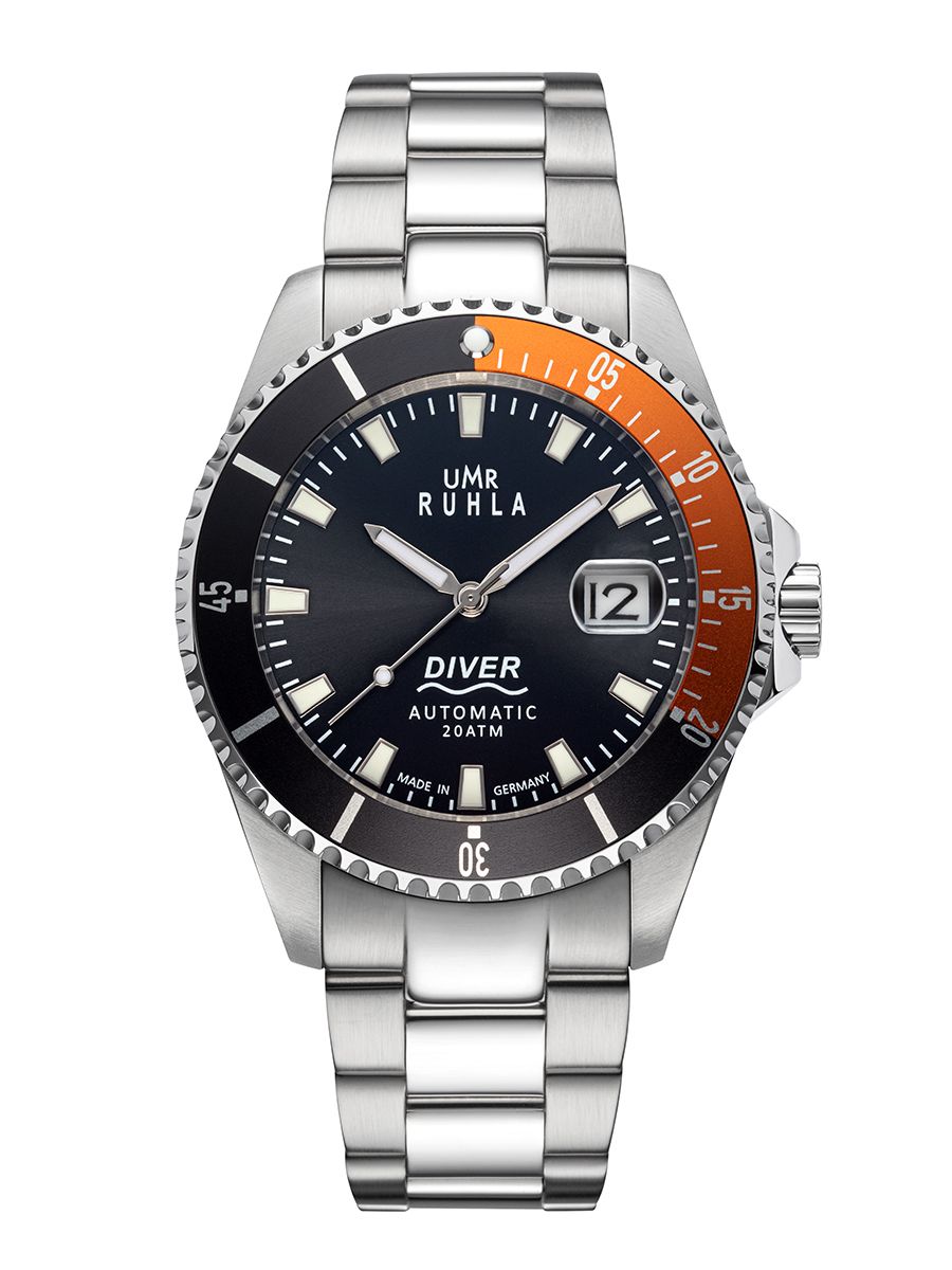 Armbanduhr Automatic schwarz orange – Diving Watch