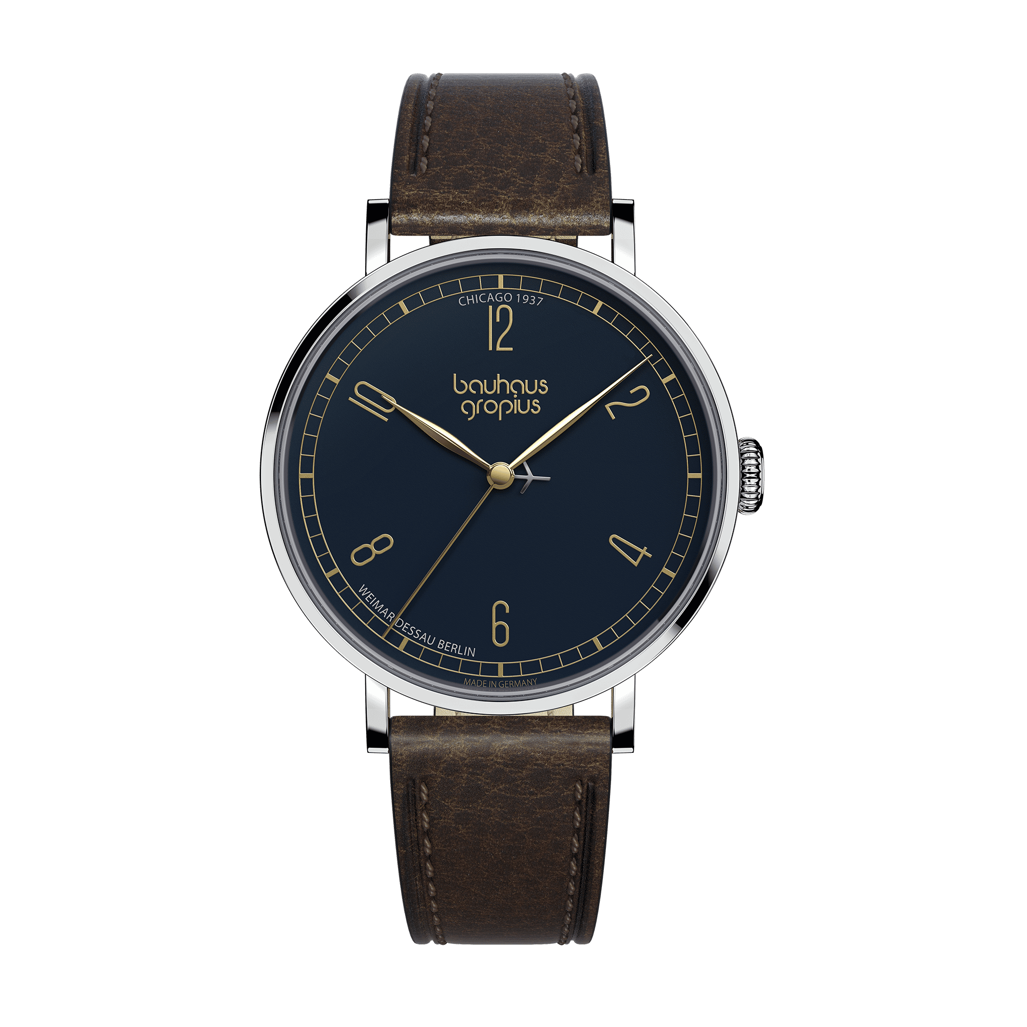 Armbanduhr Walter Gropius - Chicago 1937 - Limited Edition dunkelblau