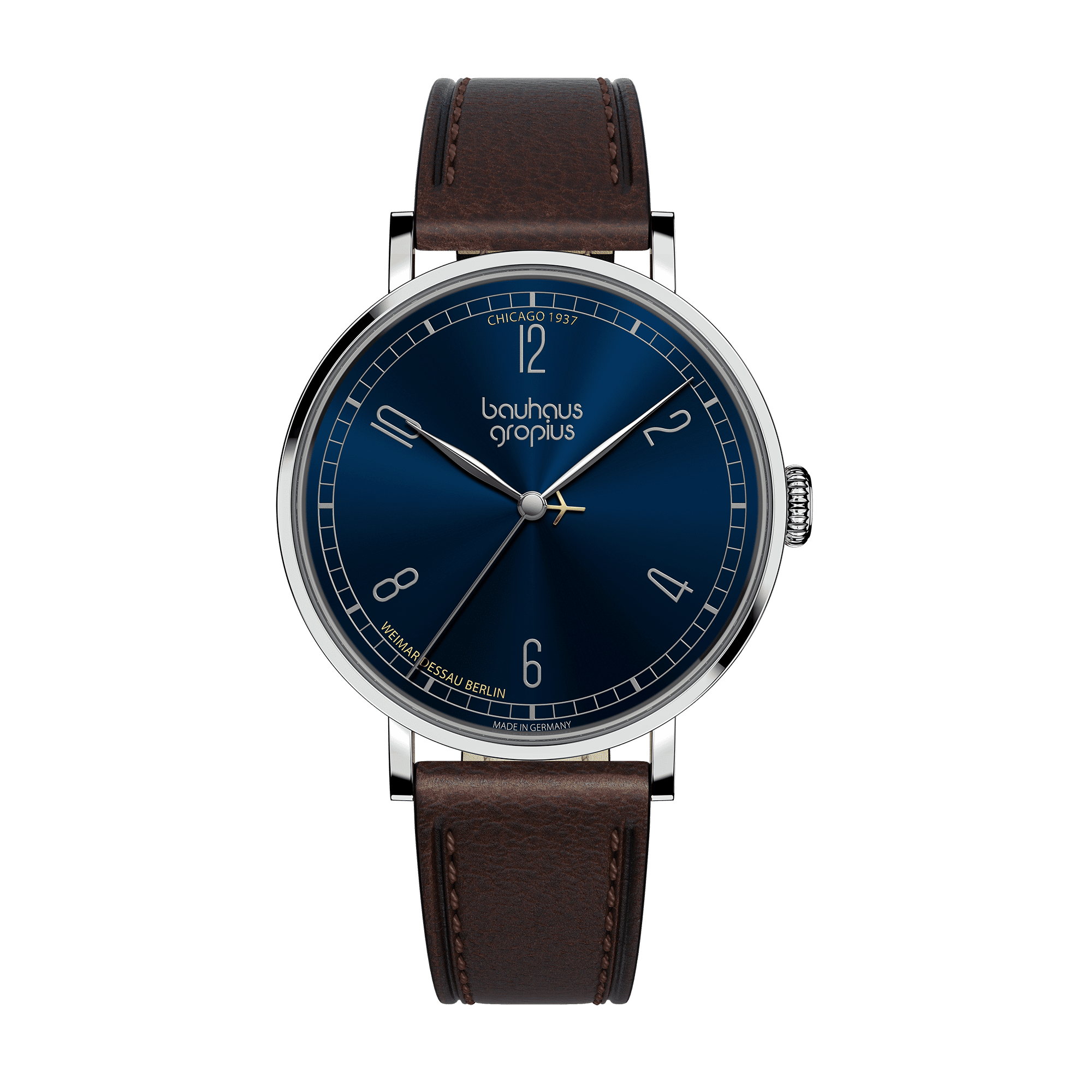 Armbanduhr Walter Gropius - Chicago 1937 - Limited Edition blau