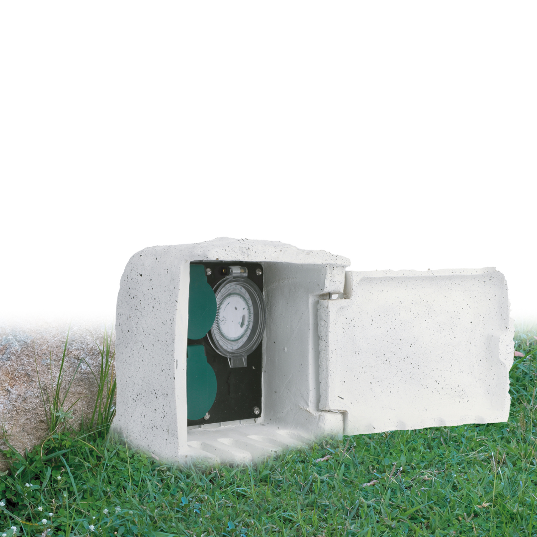 Gartensteckdose mit Timer - 2-fach