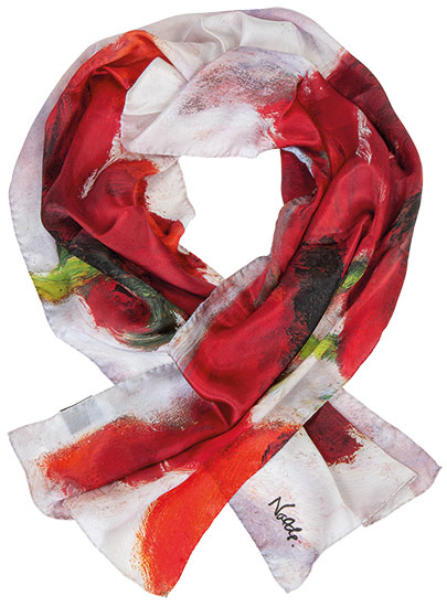 Seidenschal "Großer Mohn (Rot, Rot, Rot)" – Emil Nolde