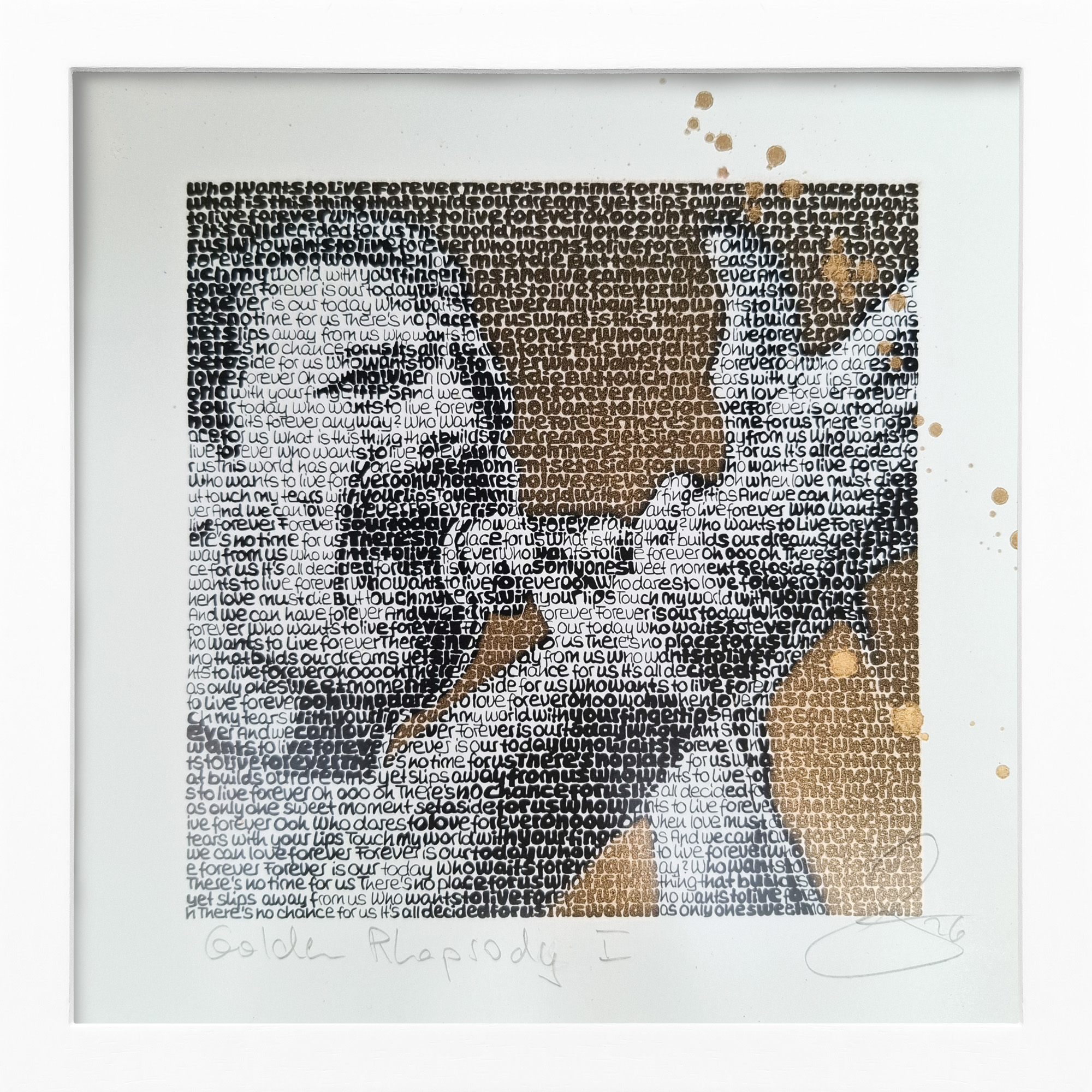 Bild | Freddie Mercury I – SAXA Gold Edition Wortmalerei