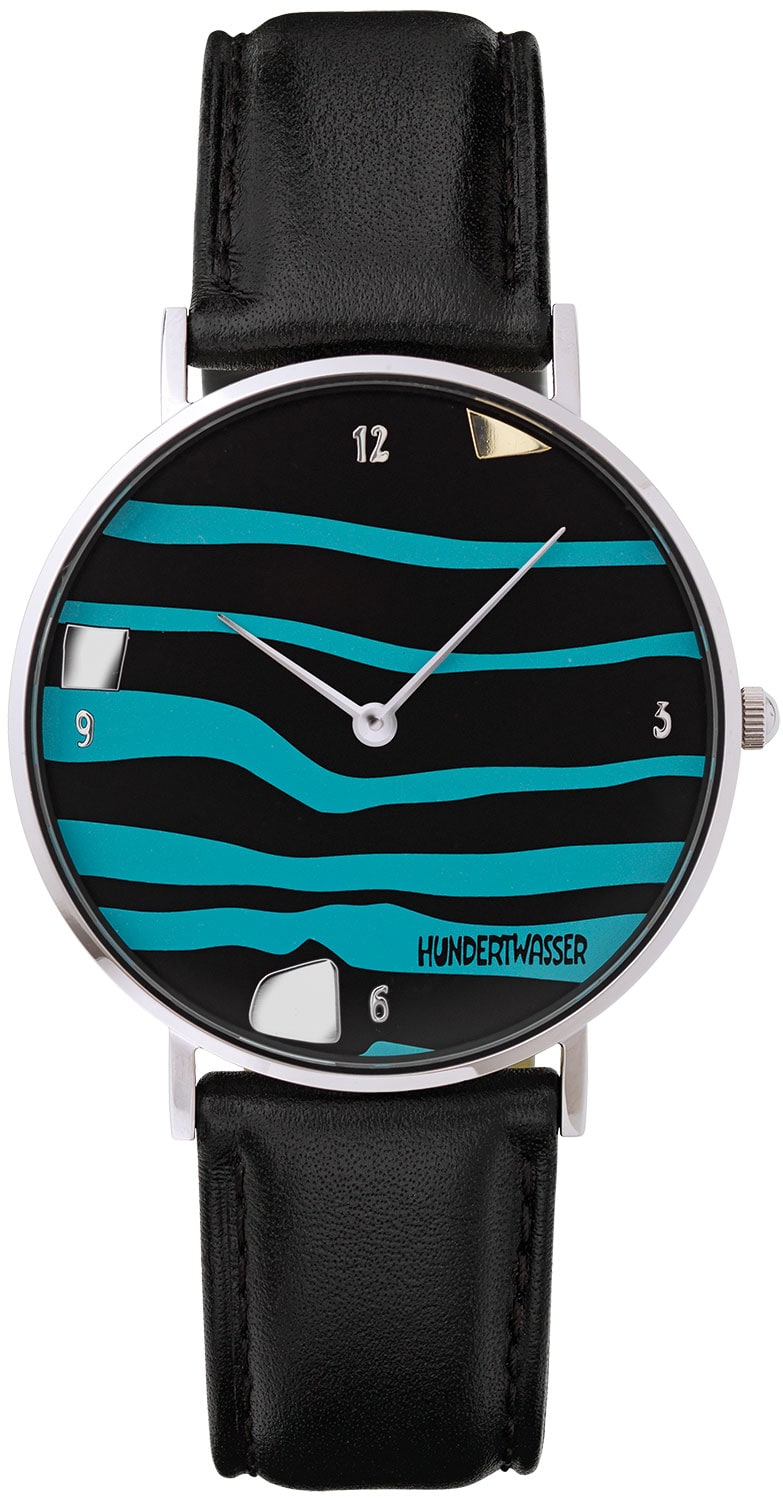 Künstler-Armbanduhr "Alles fließt" Friedensreich Hundertwasser