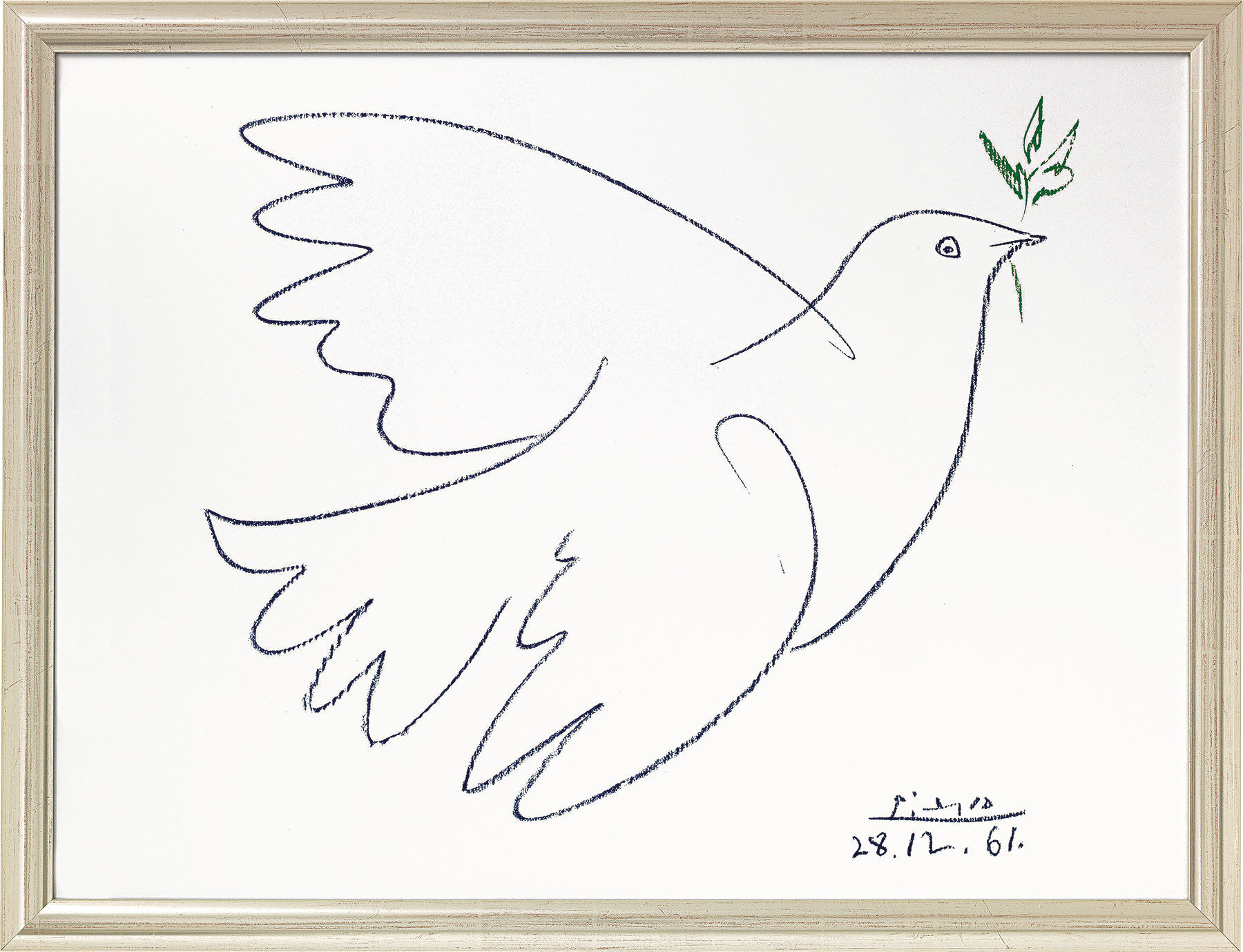 Gemälde "Friedenstaube" (1961), gerahmt - Pablo Picasso